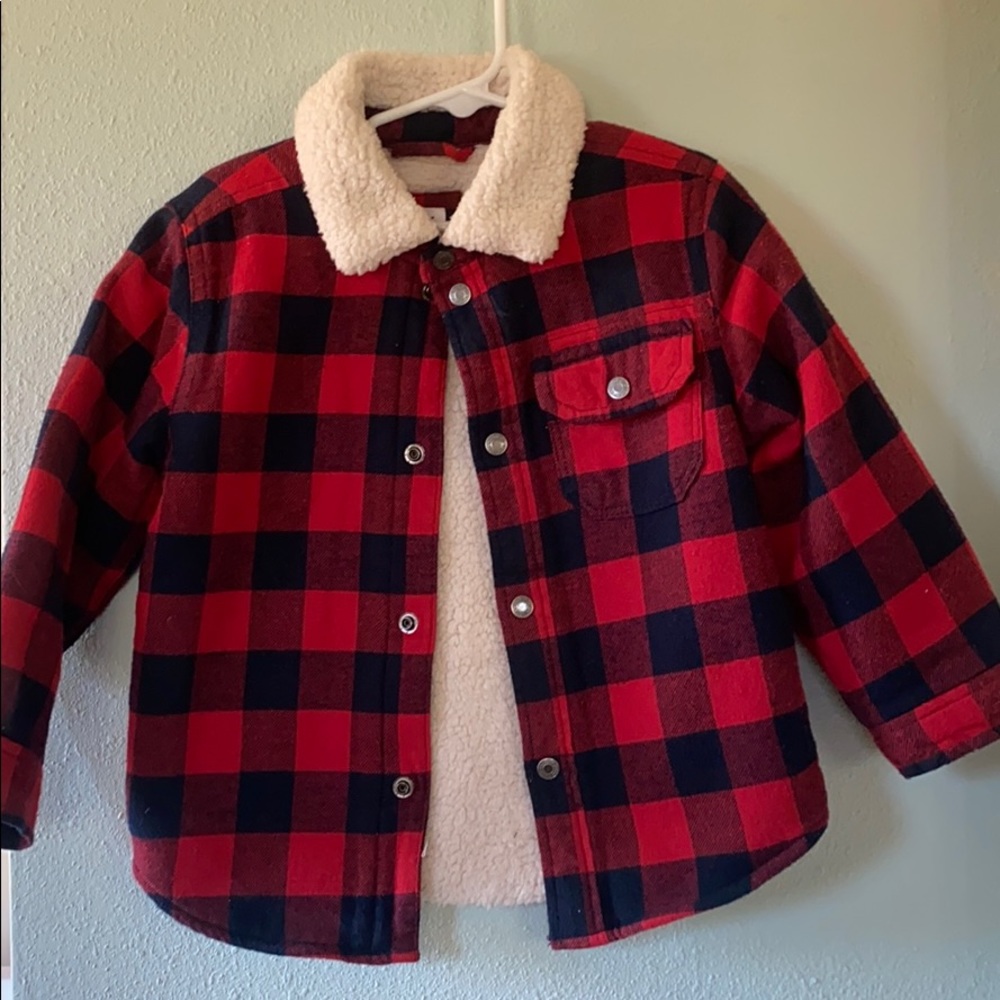 Baby GAP lumberjack fleece lined coat